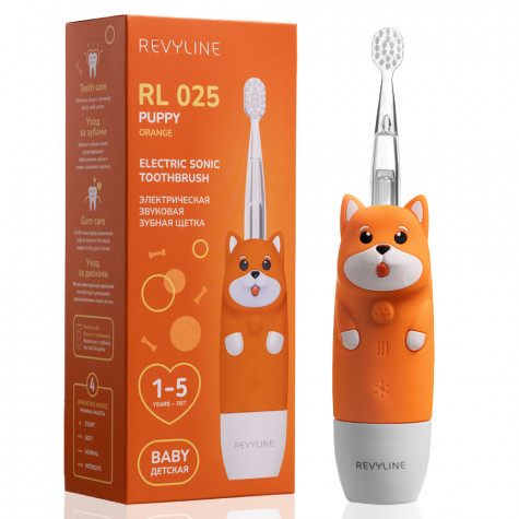 Электрическая звуковая зубная щётка Revyline RL 025 Baby Puppy, Orange