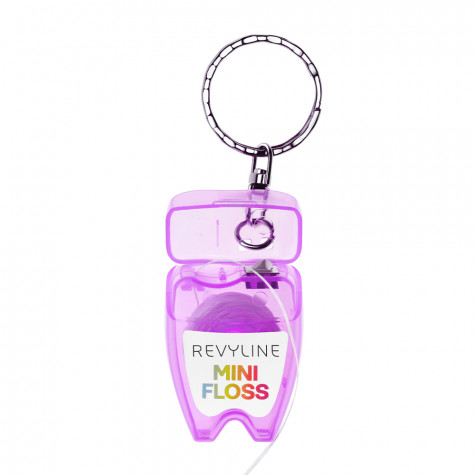 Зубная нить вощеная Revyline floss mini, полиэстер с бамбуковым углем, 15 м, сиреневая